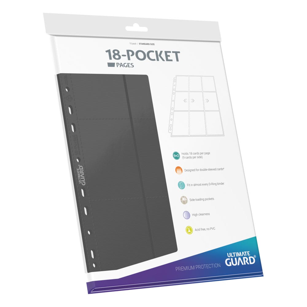 Ultimate Guard 18-Pocket Pages Side-Loading Grey (10)