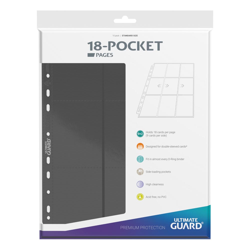 Ultimate Guard 18-Pocket Pages Side-Loading Grey (10)