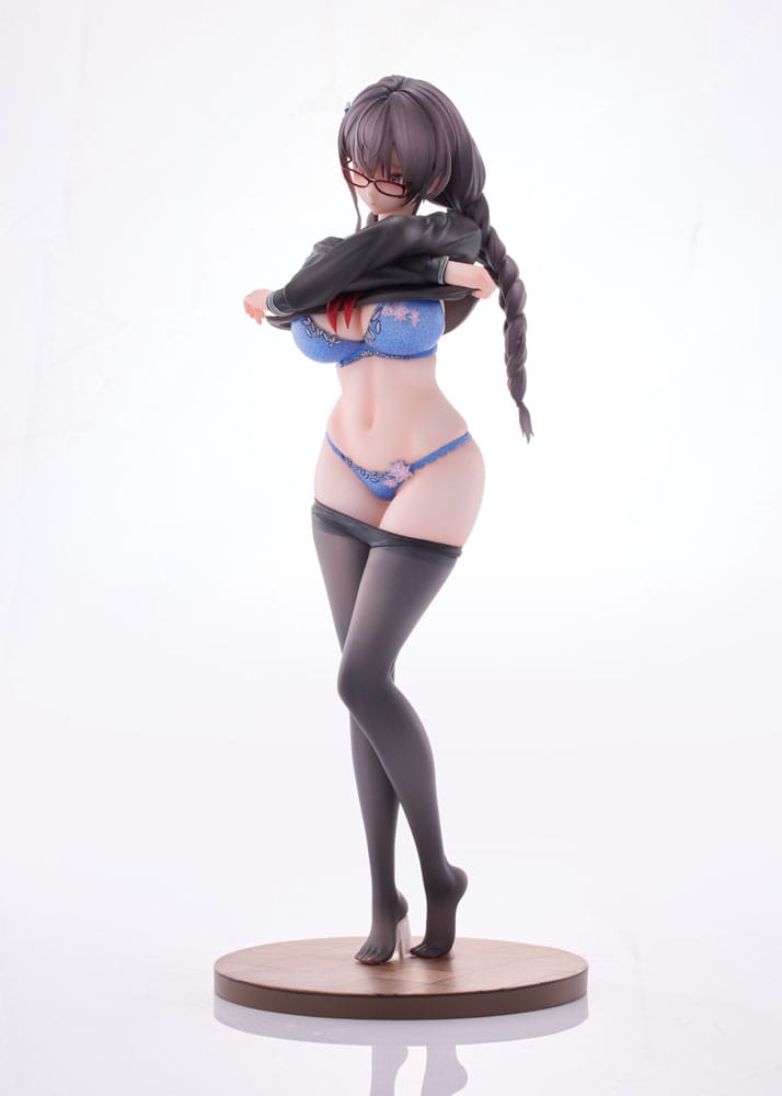 Original Character PVC 1/6 Gap Glasses Girl Who Doesn't Want To Take Physical Education Class 28 cm