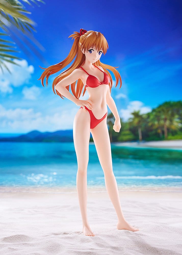 Rebuild of Evangelion Pop Up Parade Beach Queens Asuka Shikinami Langley (Bikini Style) L Size 23 cm