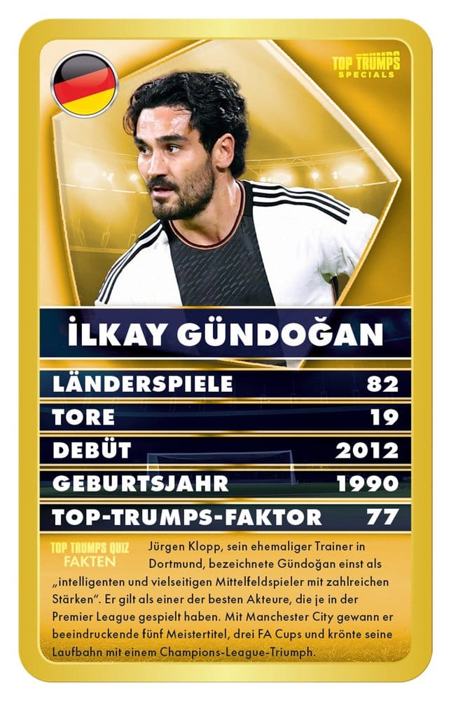 World Football Stars 6 Card Game Top Trumps *German Version*