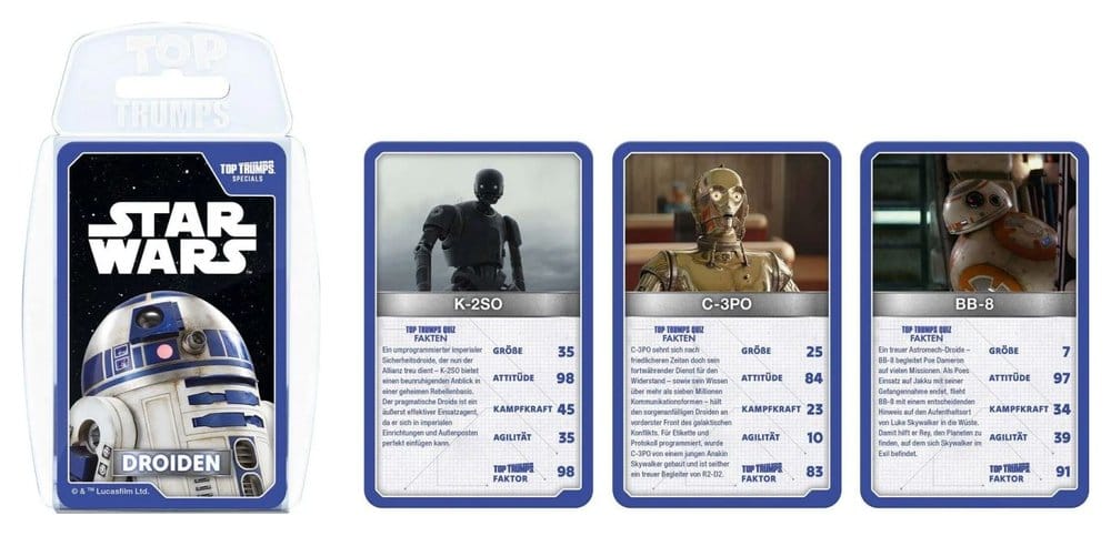 Star Wars Card Game Top Trumps Droids *German Version*