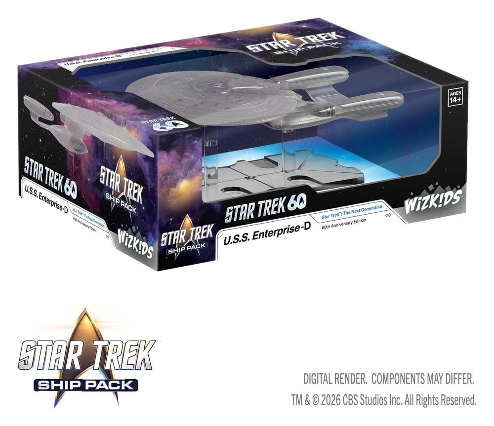 Star Trek Ship Pack Boxed Pre-painted Miniatures U.S.S. Enterprise - 60th Anniversary Edition 22 cm