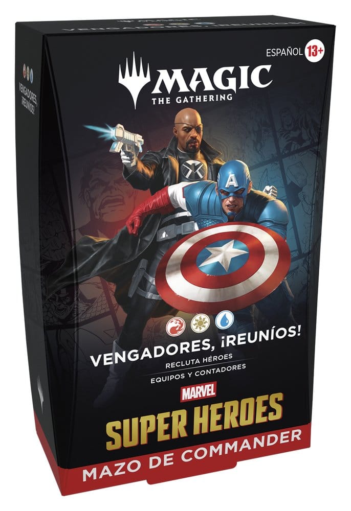 Magic the Gathering Marvel Super Heroes Commander Decks Case (4) Spanish