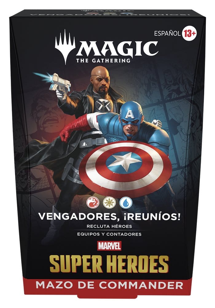 Magic the Gathering Marvel Super Heroes Commander Decks Case (4) Spanish