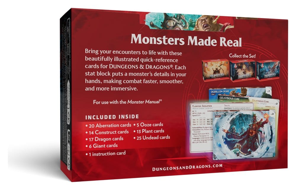 Dungeons & Dragons RPG Reference Cards: Monsters (Fearsome and Ferocious) *English Version*