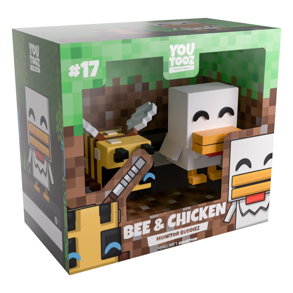 Minecraft Vinyl Figures Bee and Chicken Monitor Buddiez
