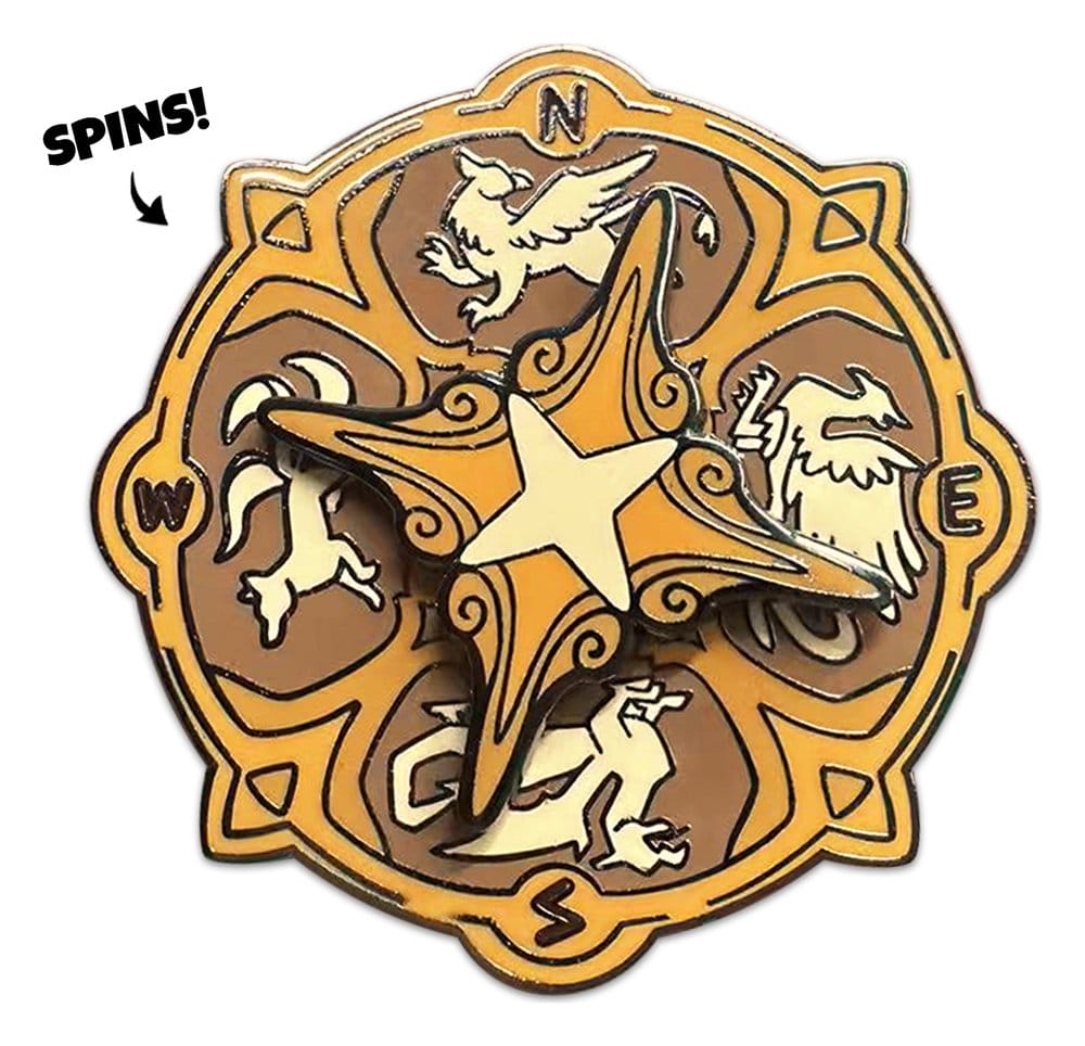 Quincy's Tavern Pin Badge Compass 5 cm