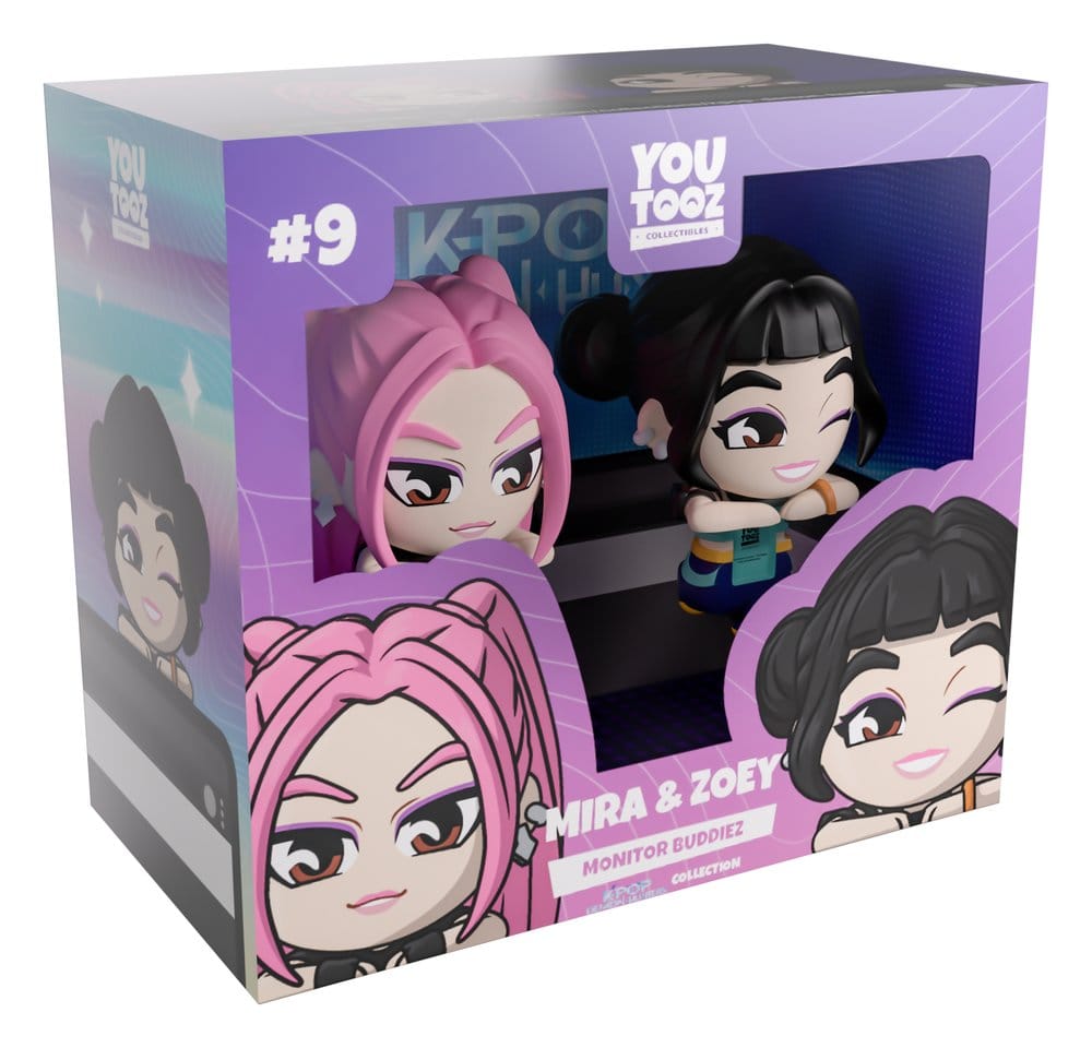 KPop Demon Hunters Vinyl Figures Mira & Zoey Monitor Buddiez 6 cm