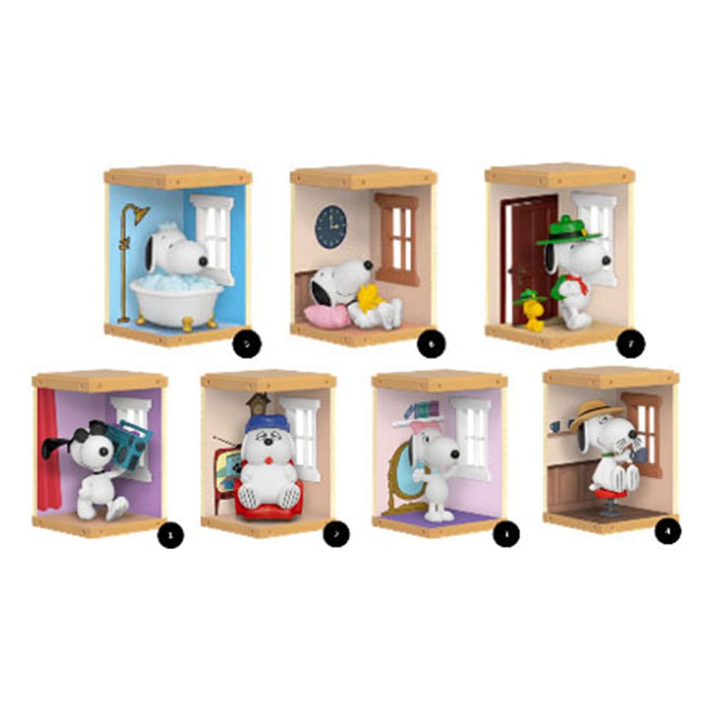 Peanuts Hero Box Home Sweet Home Series Mini Figures Snoopy 8 cm Display (6)