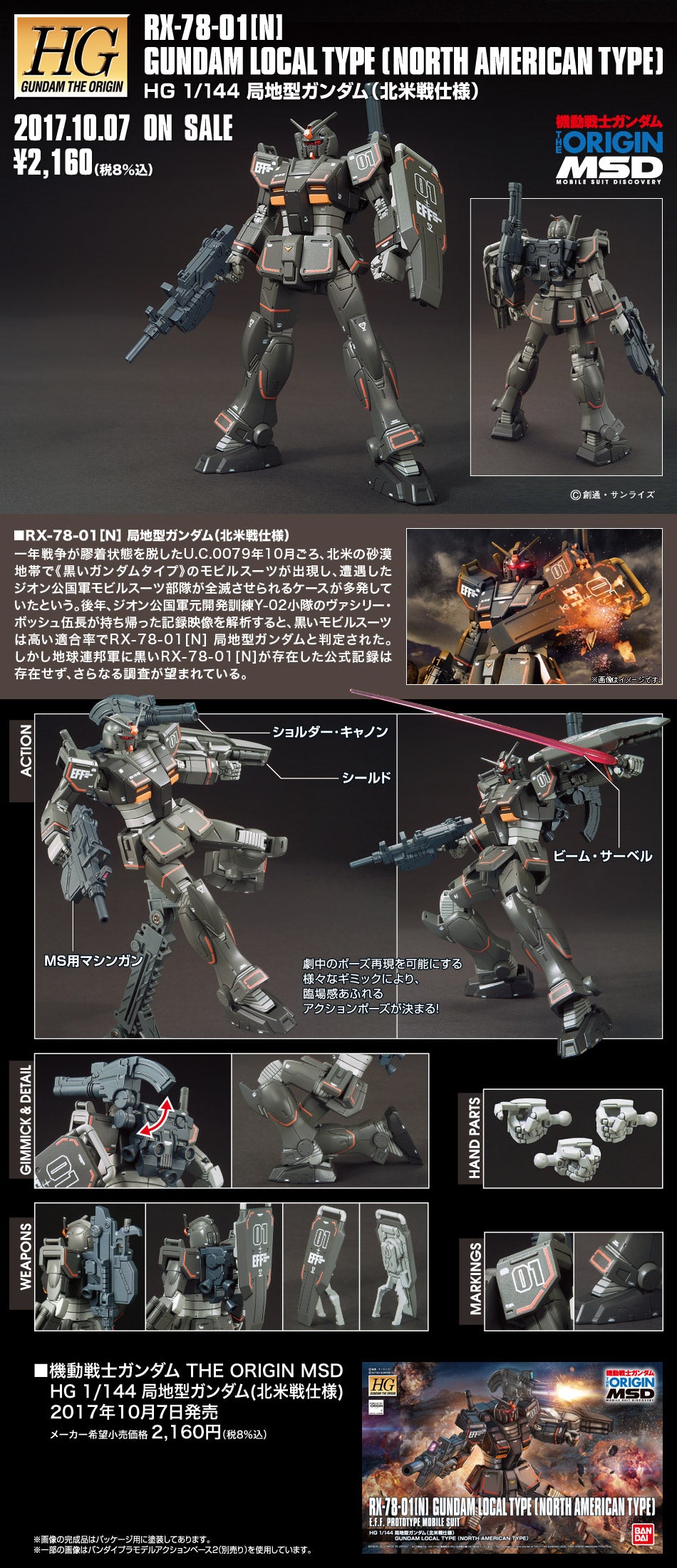 HG RX-78-01[N] Gundam Local Type (North American Type) 1/144
