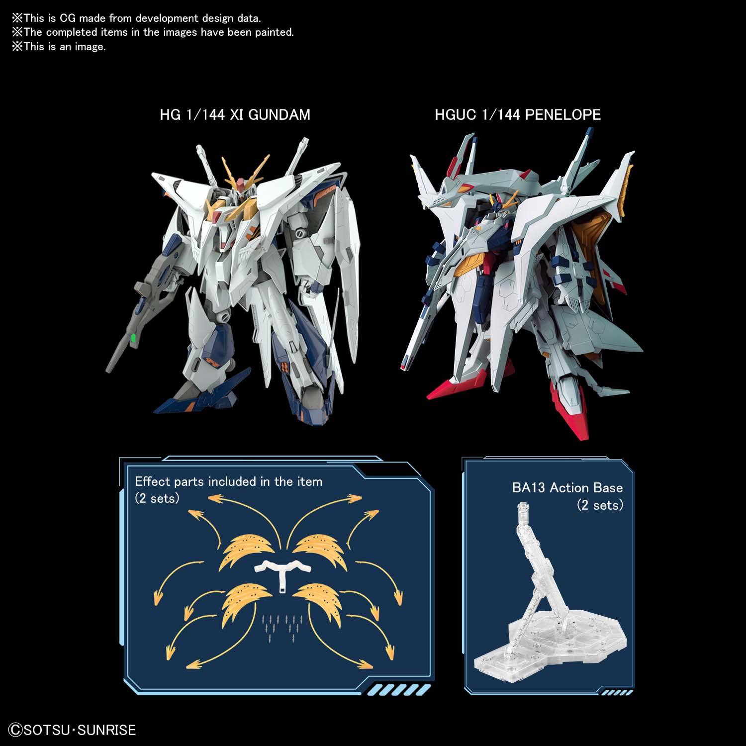 HG Xi Gundam Vs Penelope Funnel Missile Effect Set 1/144