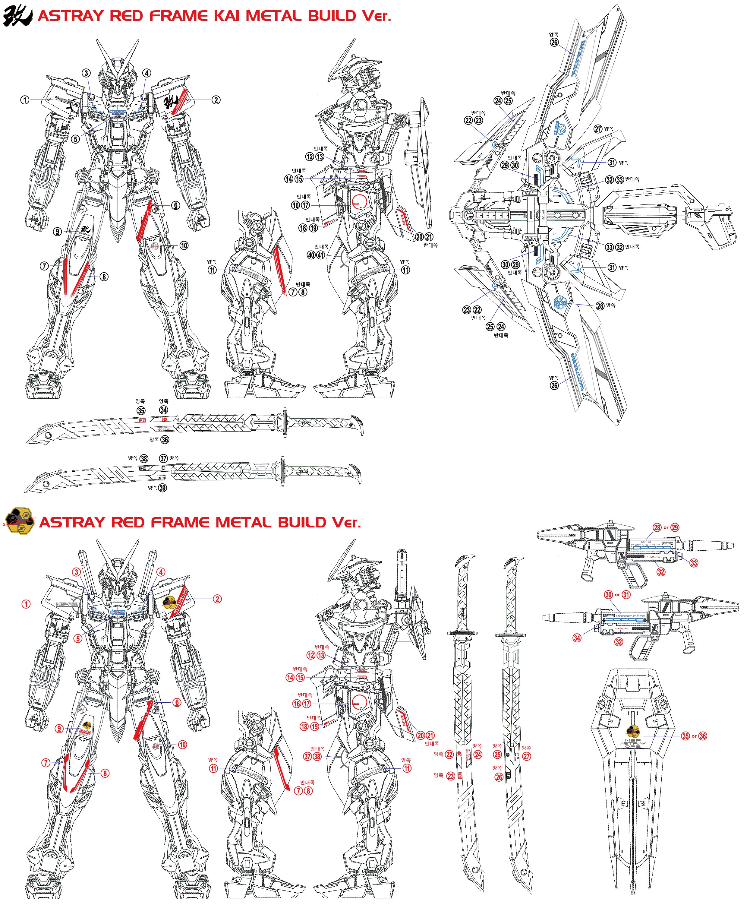 MG RED FRAME (mb style) WATER DECAL - gundam-store.dk
