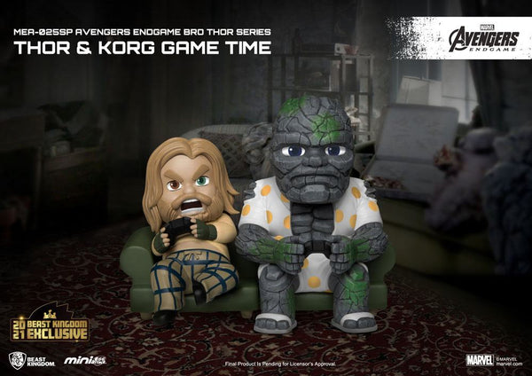 Avengers: Endgame Mini Egg Attack Figure Bro Thor & Korg Game Time heo EMEA Exclusive 8 cm
