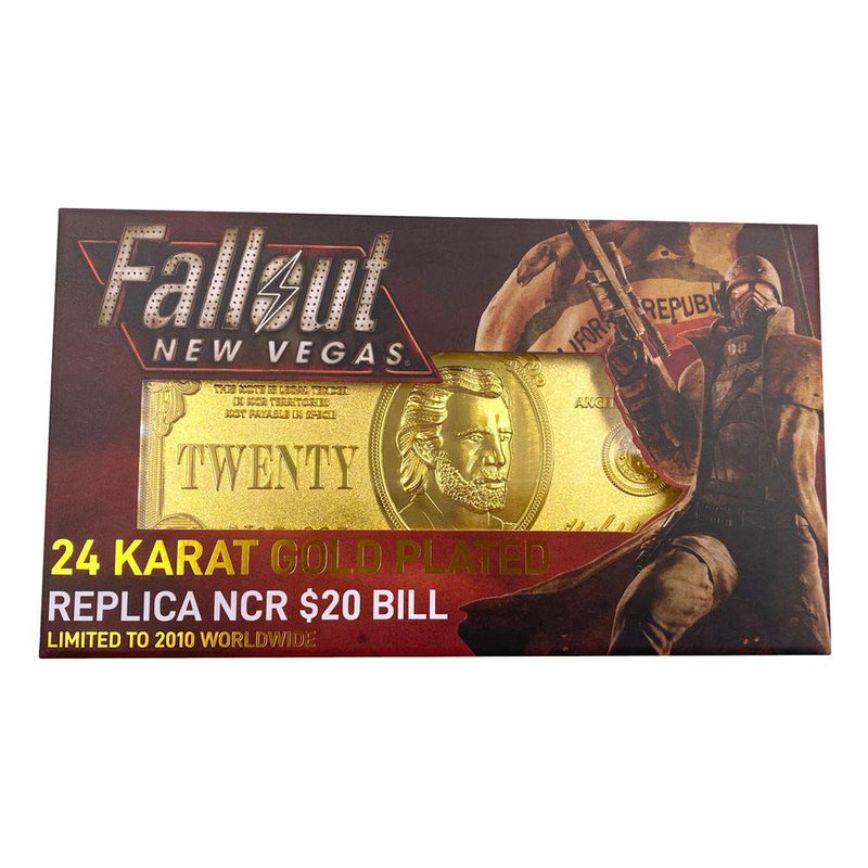 Fallout: New Vegas Replica New California Republik 20 Dollar Bill (gold plated)