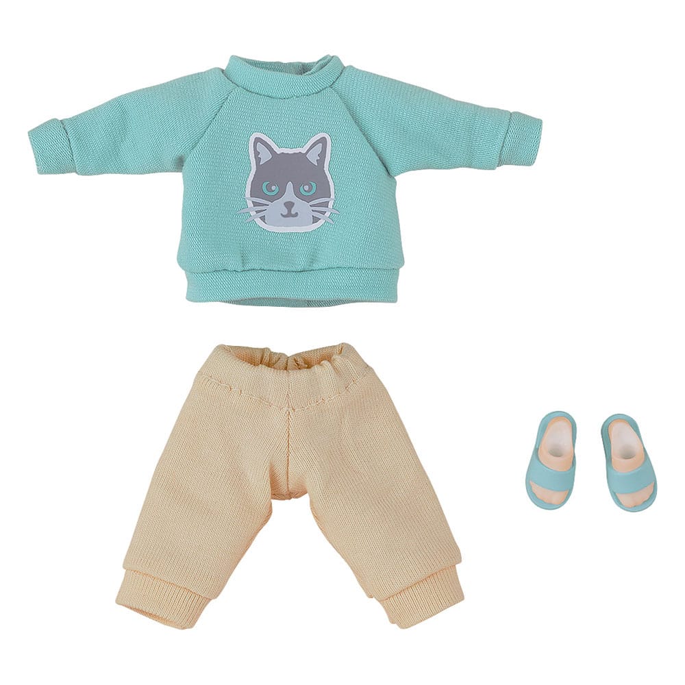 Original Character for Nendoroid Doll Figures Outfit Set: Sweatshirt and Sweatpants (Light Blue)