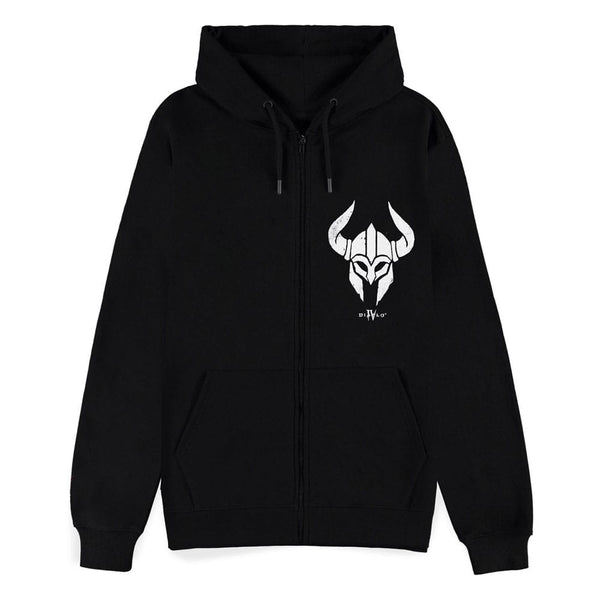Diablo IV Zipper Hoodie Sweater Barbarian Sigil Size L