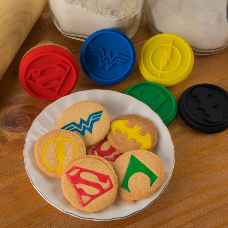 Justice League Cookie Stamp Logos