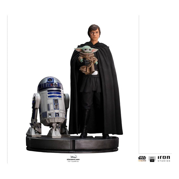 Star Wars The Mandalorian Legacy Replica Statue 1/4 Luke Skywalker, R2-D2 & Grogu 54 cm - Damaged packaging