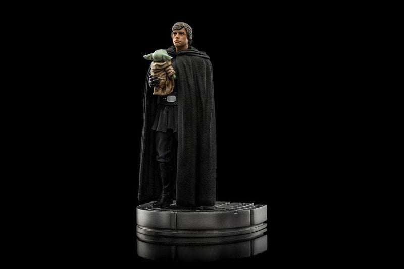 Star Wars The Mandalorian Art Scale Statue 1/10 Luke Skywalker and Grogu 21 cm