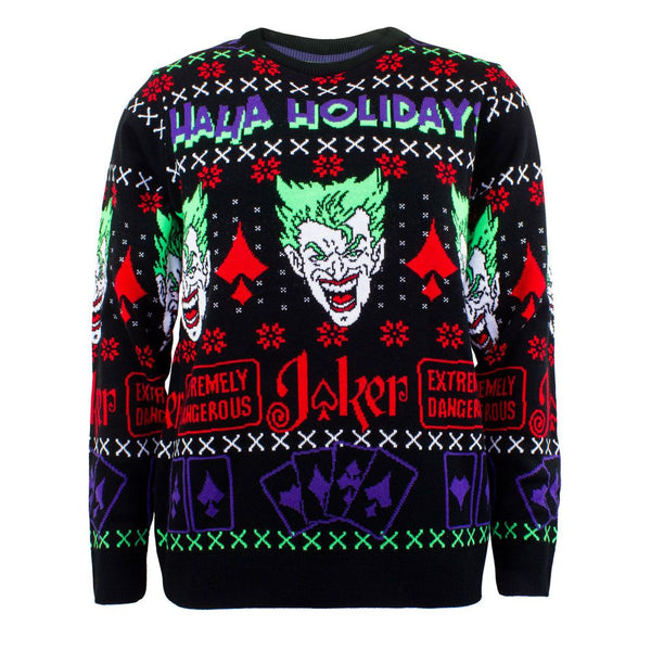 DC Comics Sweatshirt Christmas Jumper Joker - HaHa Holidays Size M