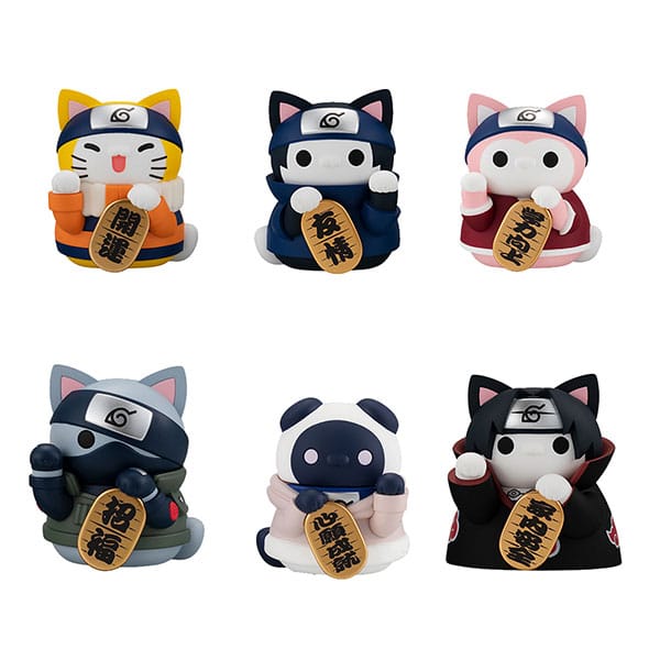 Naruto-Nyaruto! Mega Cat Project Trading Figures 3 cm Nyan Assortment (6)
