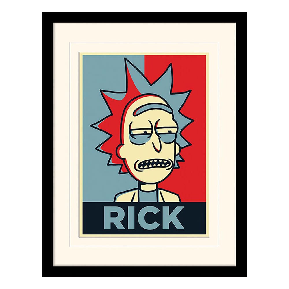 Rick and Morty Collector Print Framed Poster Rick Campaign (white background)