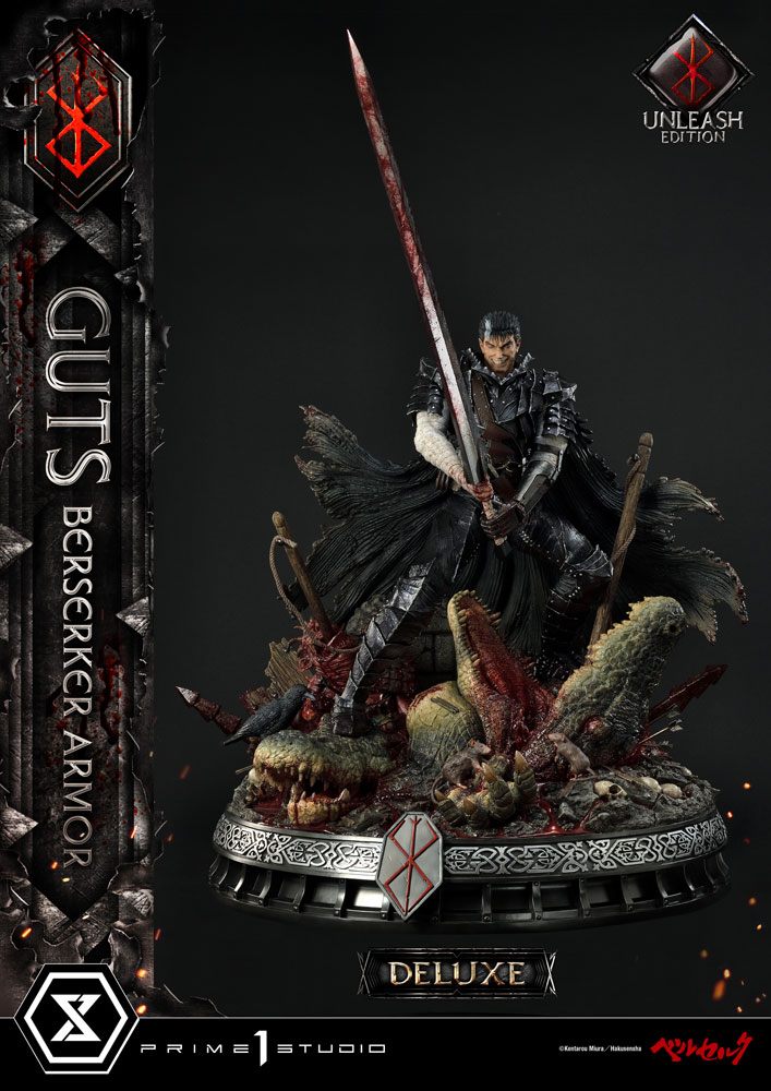 Berserk Statue 1/4 Guts Berserker Armor Unleash Edition Deluxe Version 91 cm