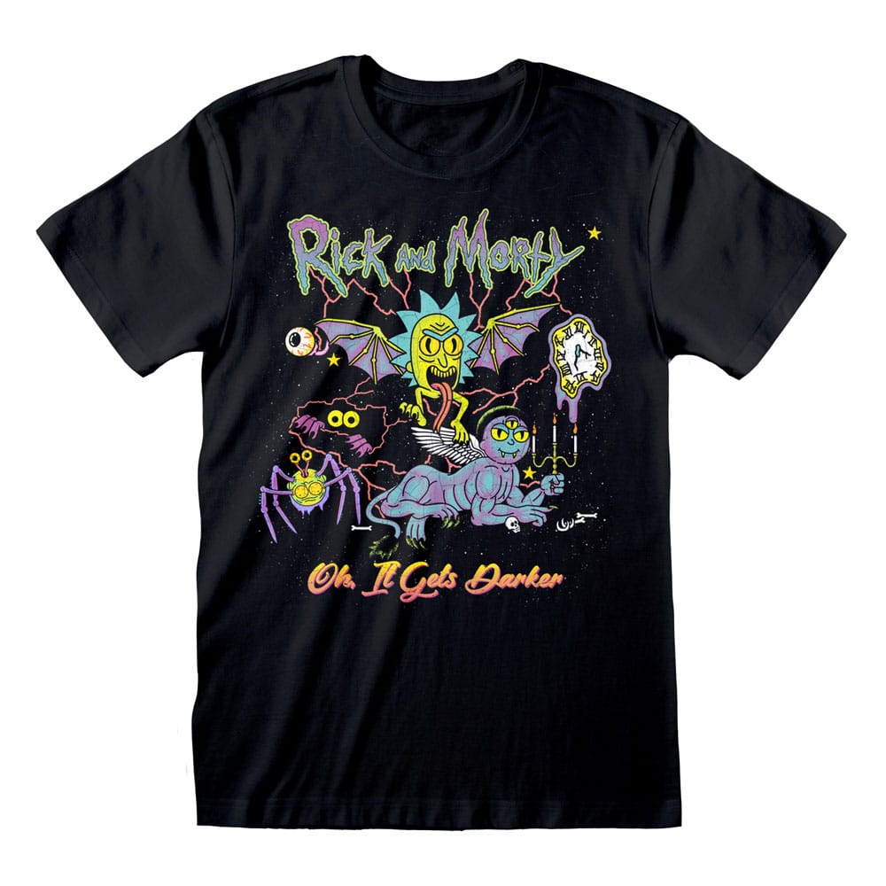 Rick and Morty T-Shirt Oh It Gets Darker Size L