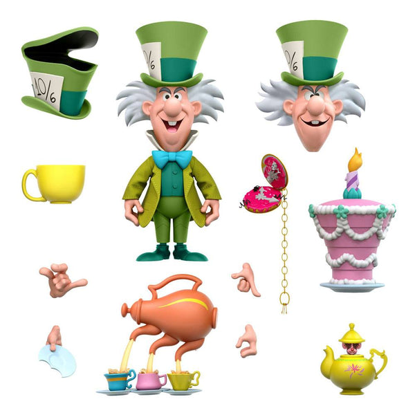 Alice in Wonderland Disney Ultimates Action Figure The Tea Time Mad Hatter 18 cm - Damaged packaging
